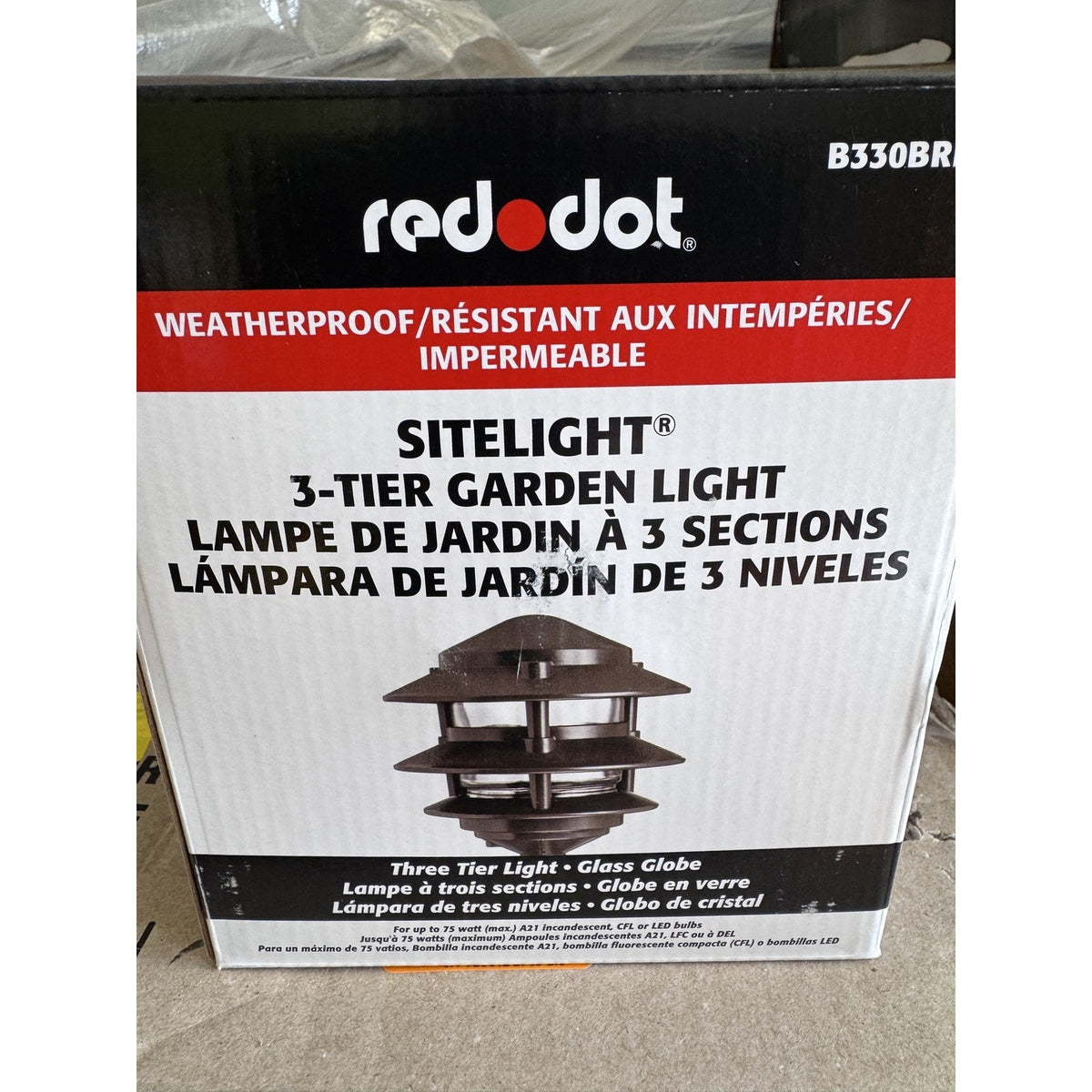 Red Dot Sitelight LED Garden Path Light Bronze - New