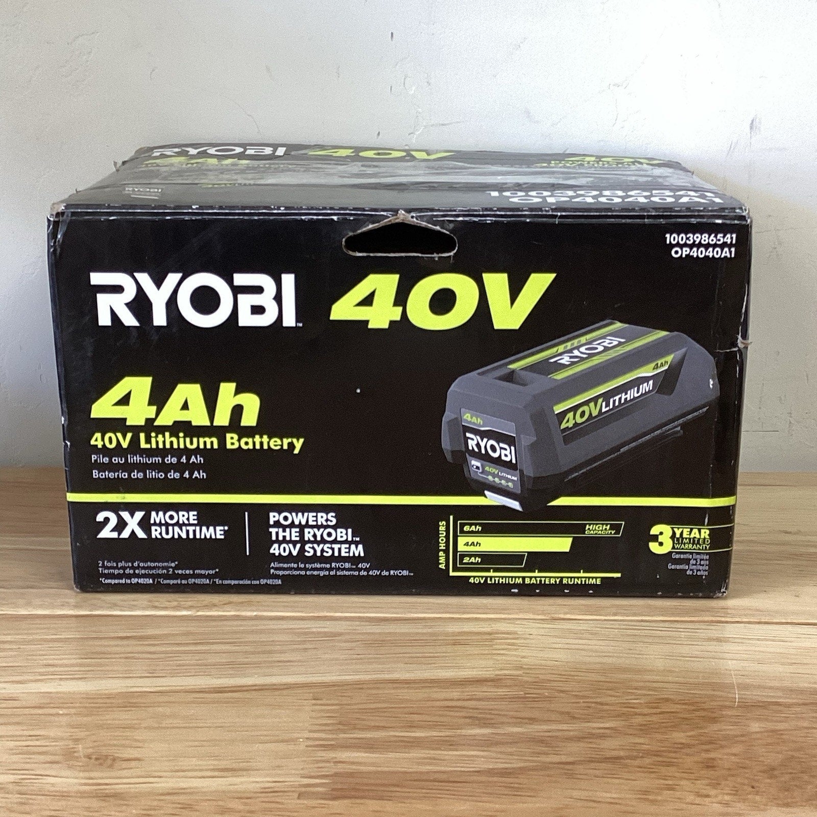 BRAND NEW OB Ryobi OP4040A1 40V 4Ah Lithium-Ion High Capacity Battery