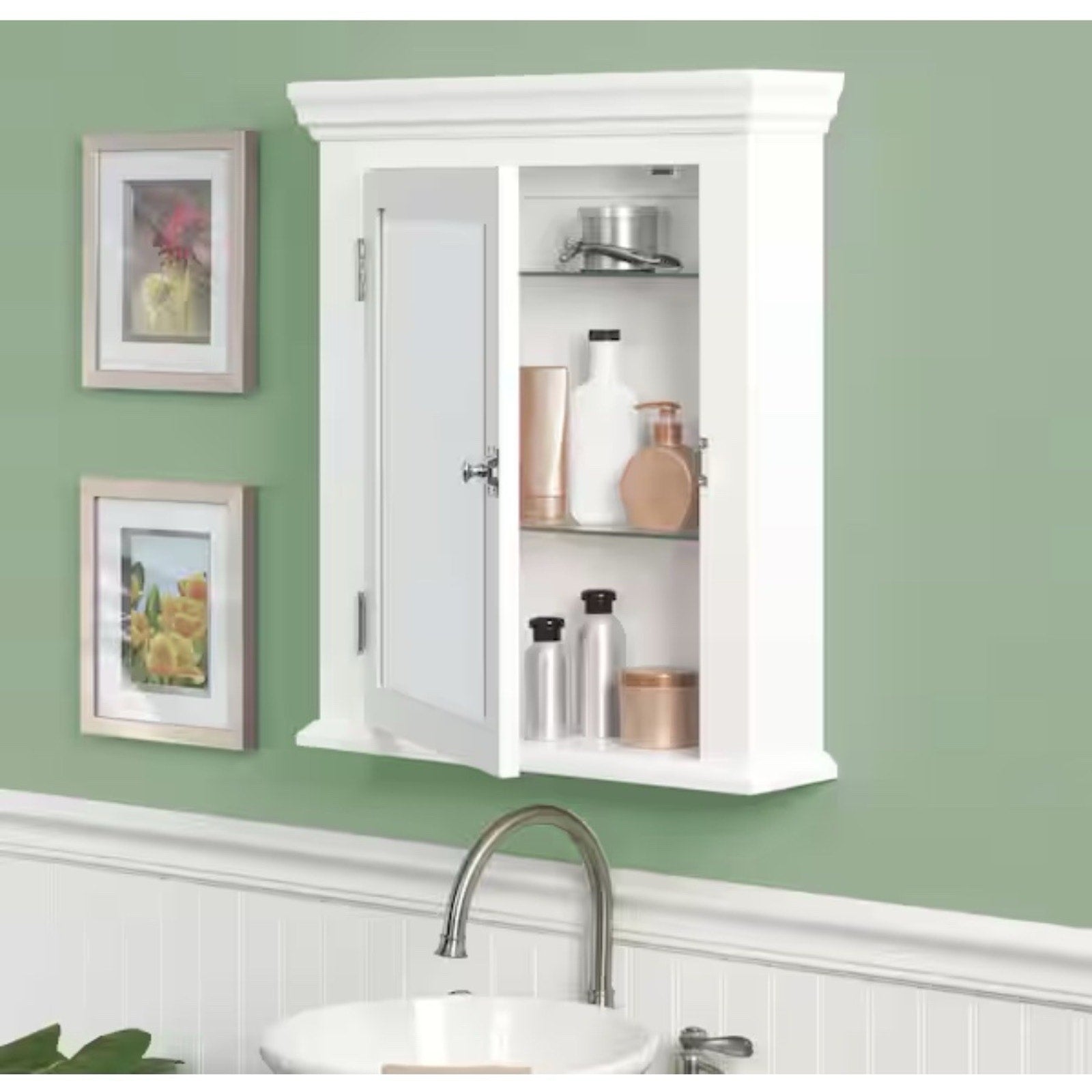 Zenith Early American 22-1/4 in. W x 27 in. H x 5-7/8 in. Medicine Cabinet