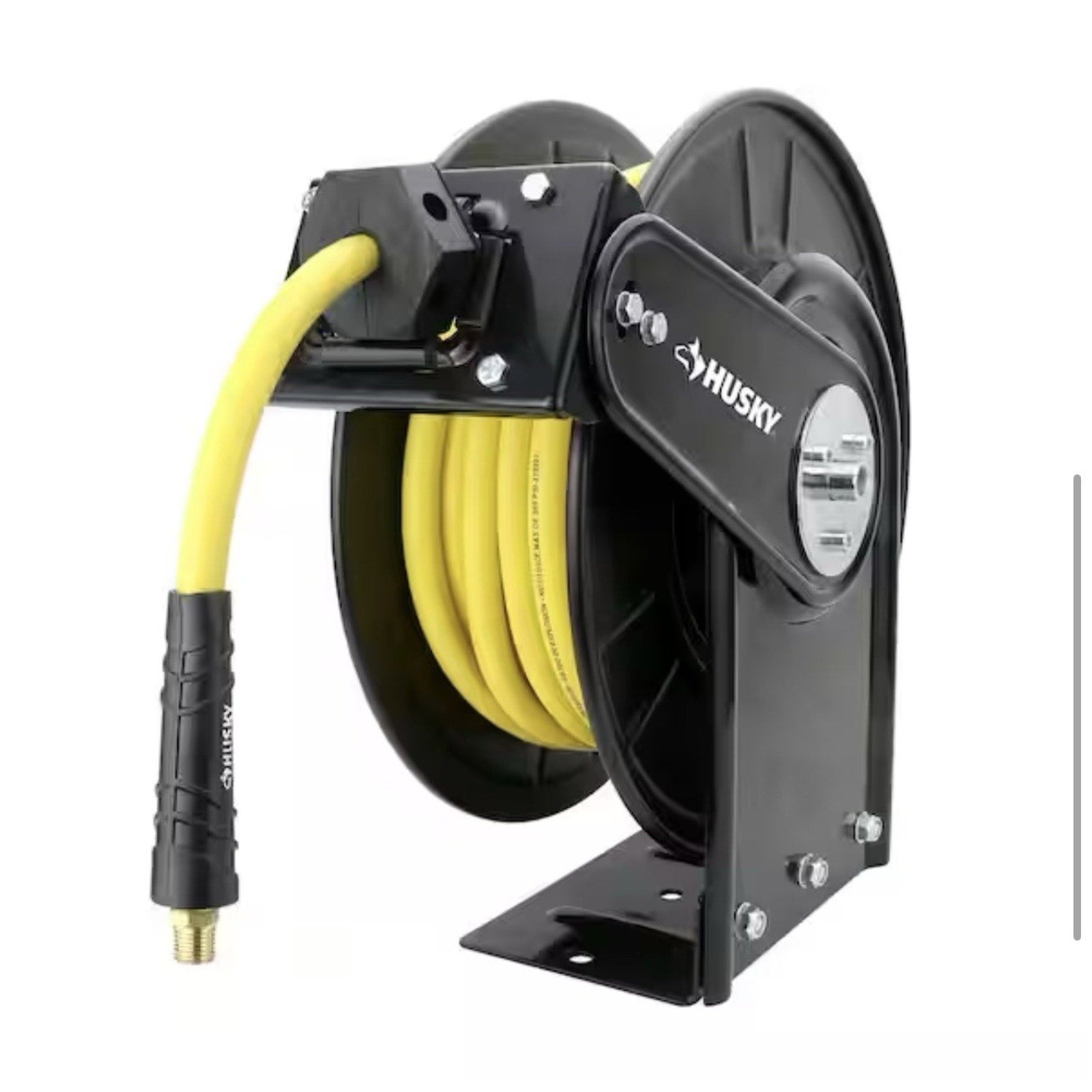 Husky 3/8 in. x 50 ft. Open Face Hybrid Hose Reel with Hose