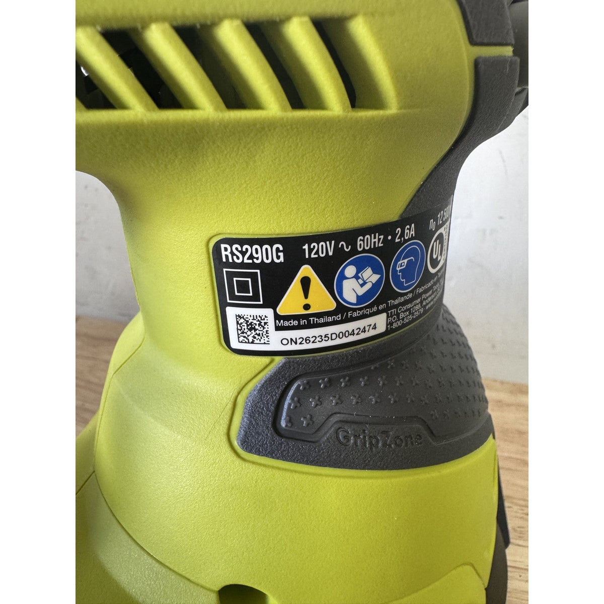 Ryobi RS290G CORDED Random Orbit Sander 5 in 2.6 Amp Tested Working Dust Bag