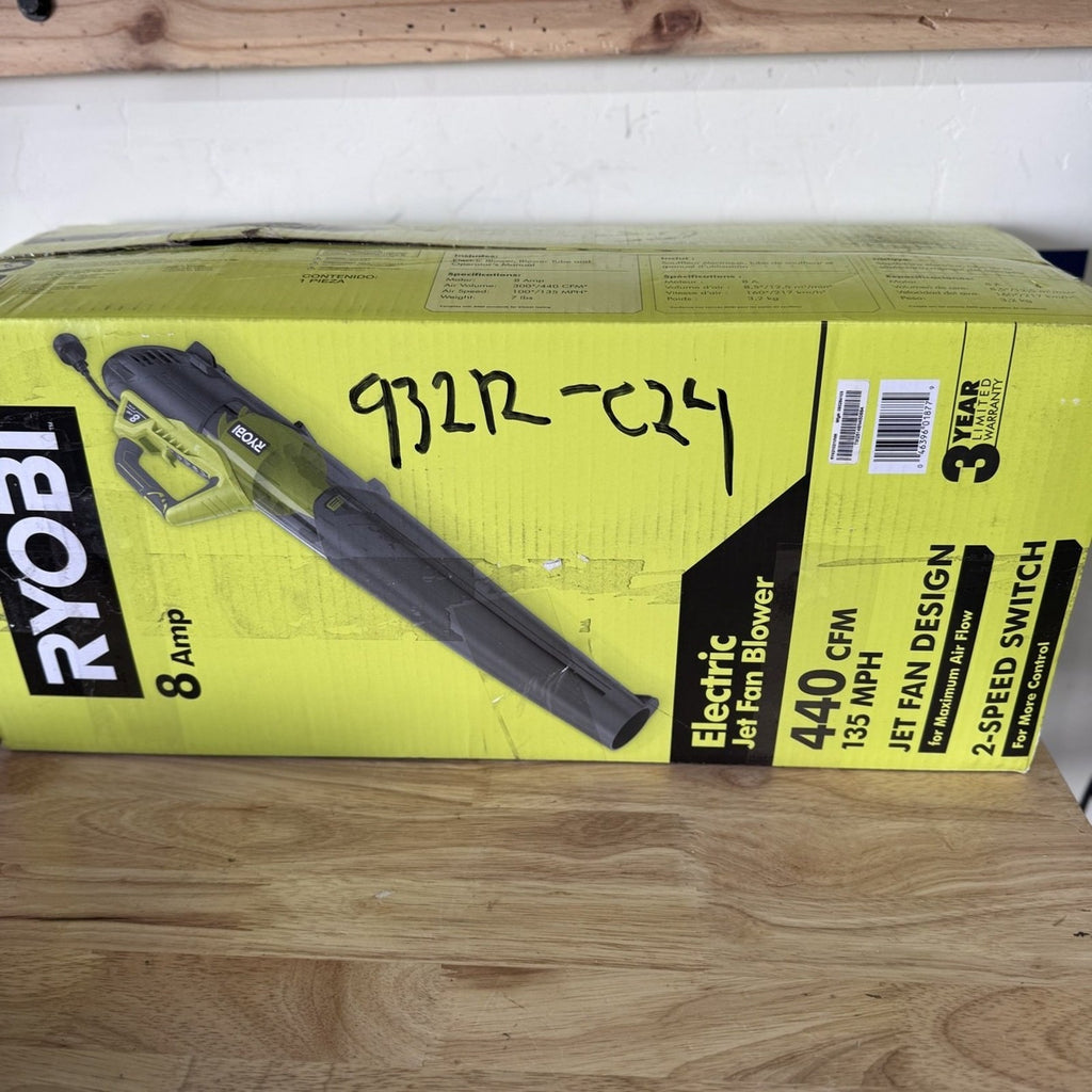 Ryobi RY421021VNM CORDED Electric Jet Fan Blower 440 CFM Tested Used