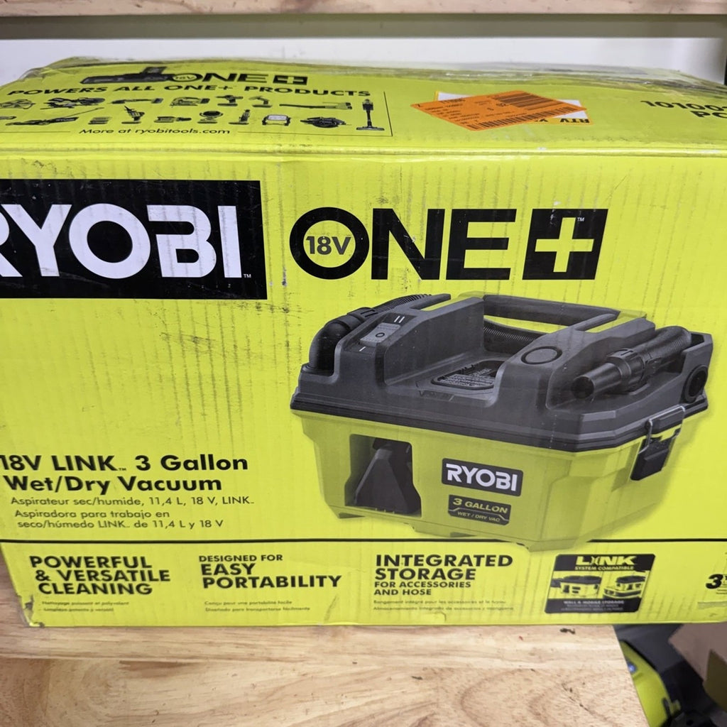RYOBI PCL734 18V ONE+ LINK 3 Gallon Wet/Dry Vacuum Tool Only Open Box