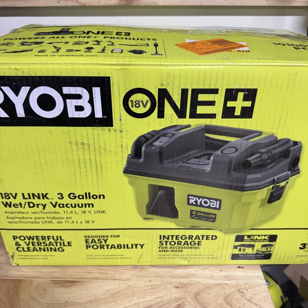 RYOBI PCL734 18V ONE+ LINK 3 Gallon Wet/Dry Vacuum Tool Only Open Box