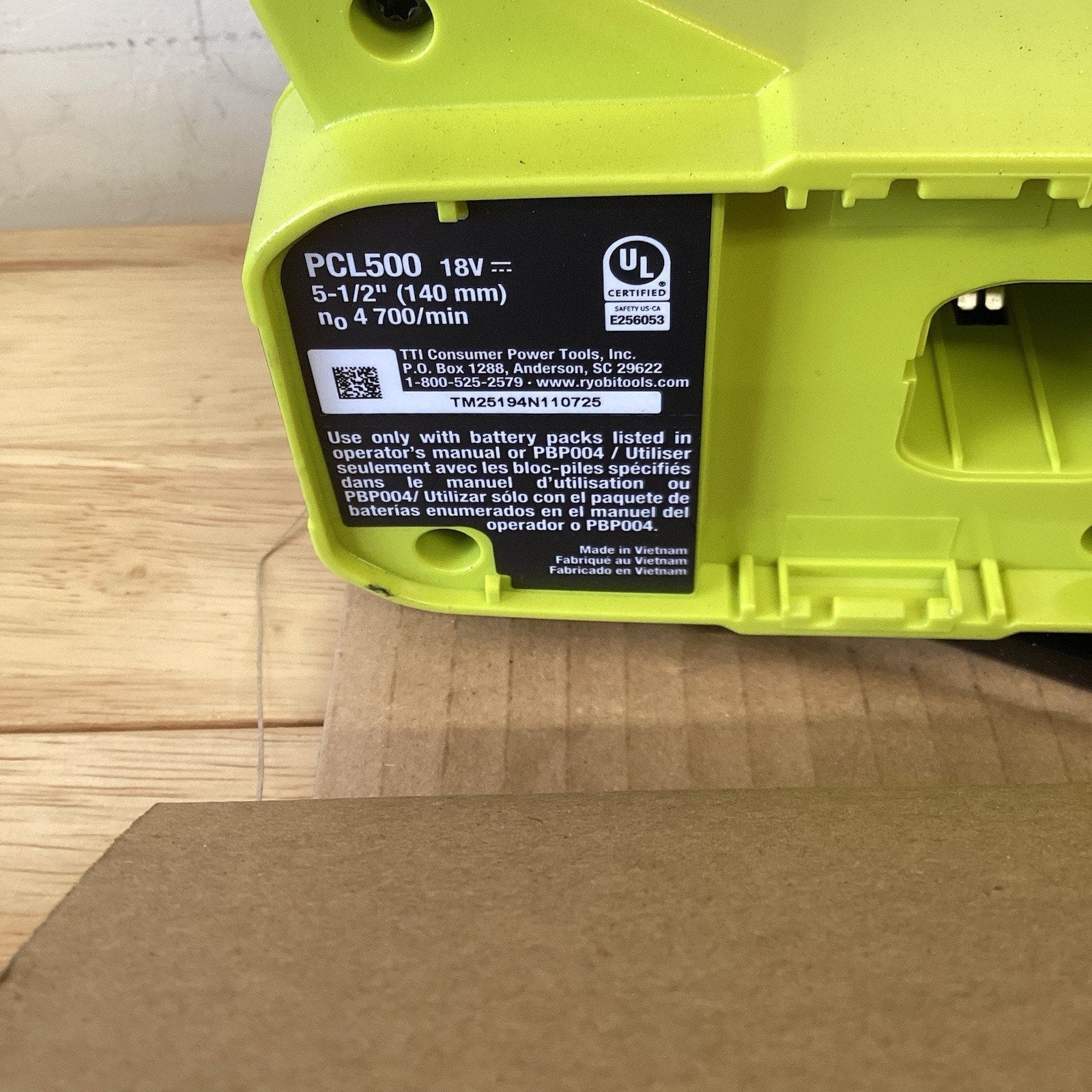 NEW OB Ryobi PCL500B ONE+ 18VCircular Saw (Tool & Blade Only)