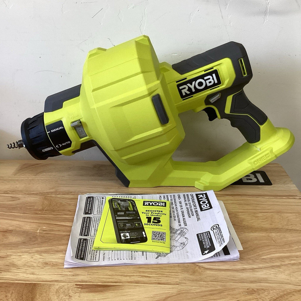 Ryobi ONE+ 18V Cordless Drain Auger with 25 Ft Cable (Tool Only) PCL456B