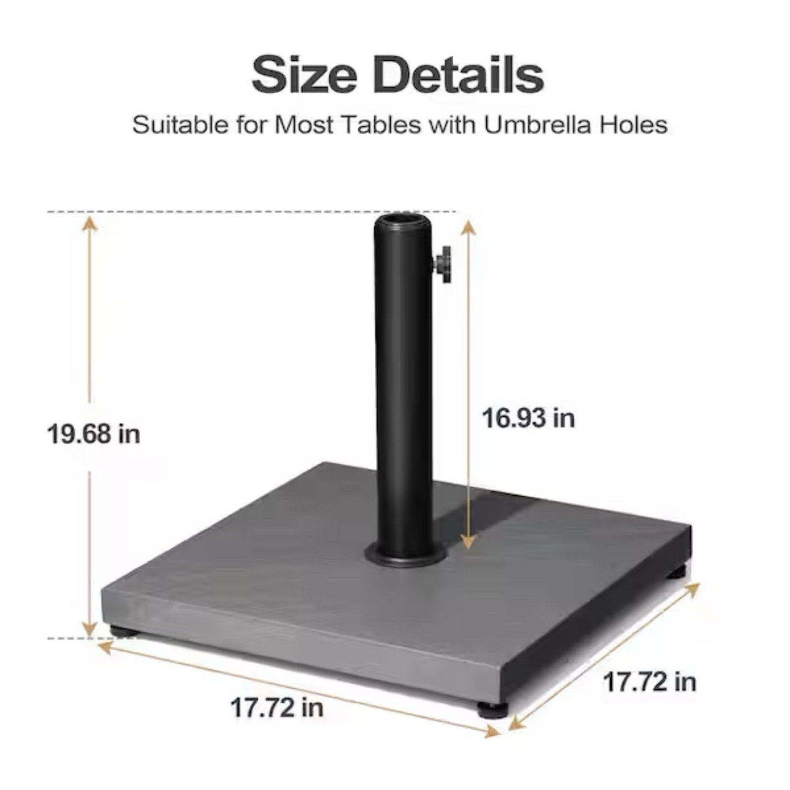 Pellebant 43 Pound Cement Concrete And Steel Umbrella Stand