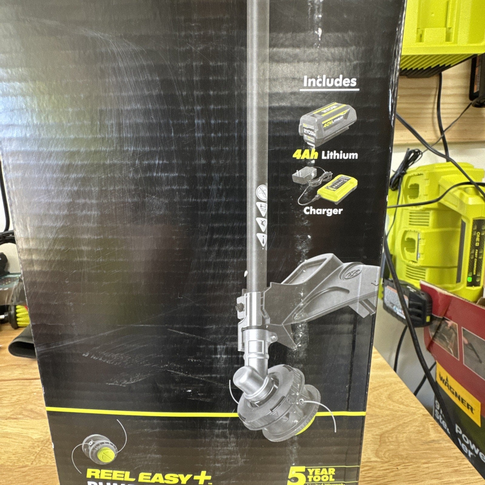 Ryobi RY40ST01K 40V 15" Expand-It Attachment String Trimmer(with Battery) Used