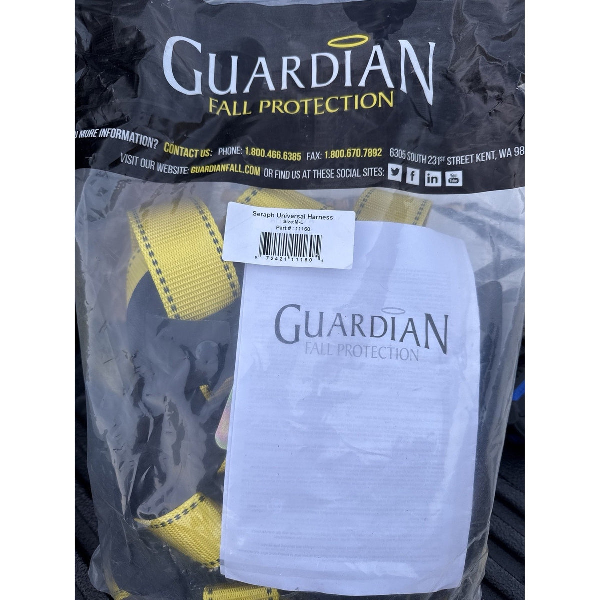 Guardian Seraph Full Body Safety Harness Size M-L #11160 - Open Box