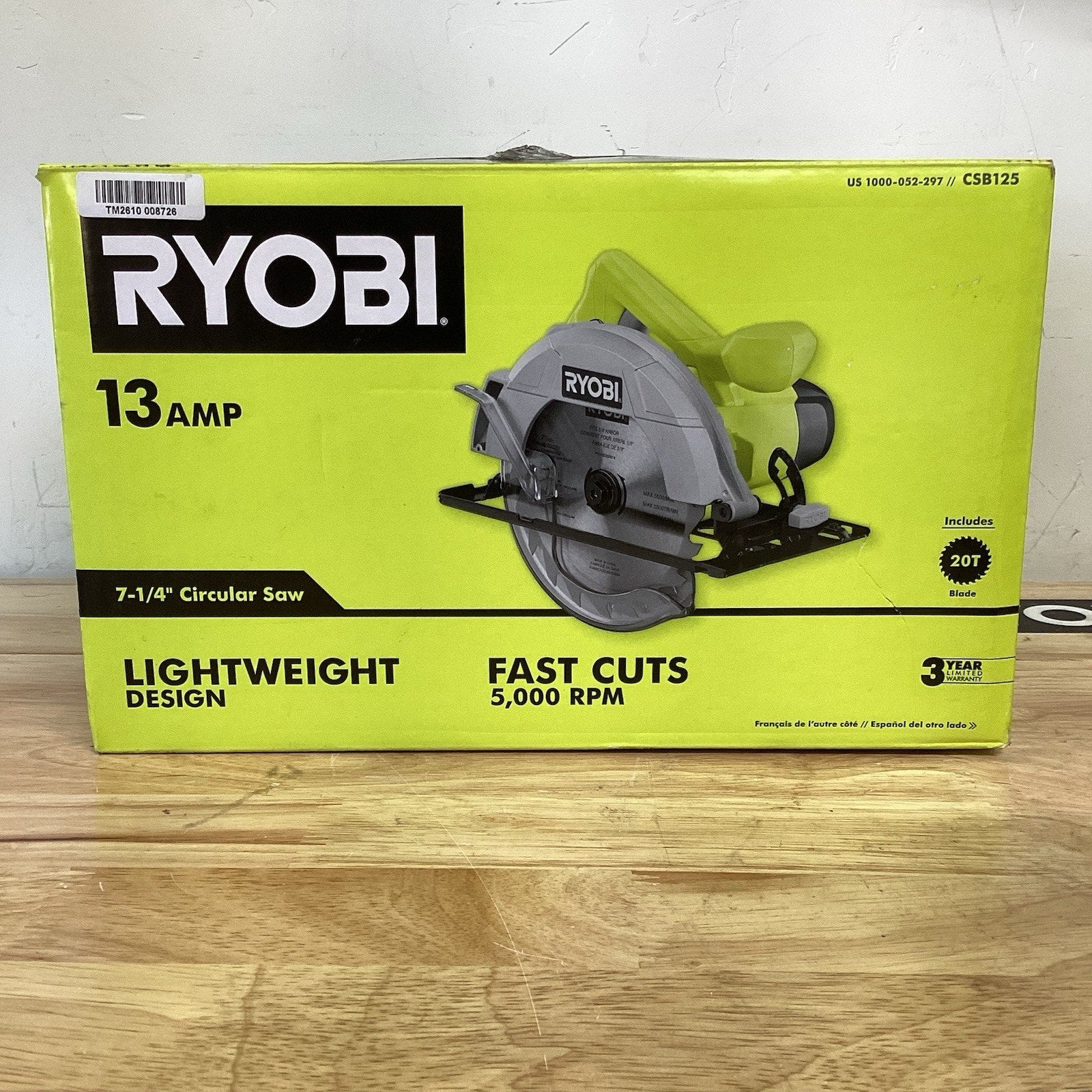 Ryobi CSB125 13 Amp 7.25 inch Circular Saw Corded