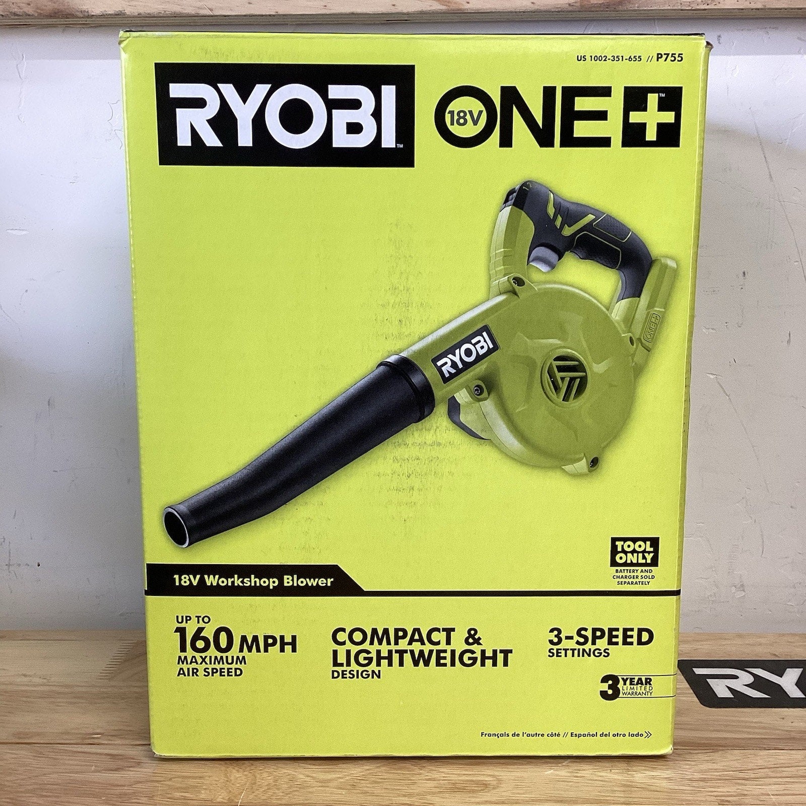 RYOBI ONE+ 18V Workshop Blower (P755) Tool Only