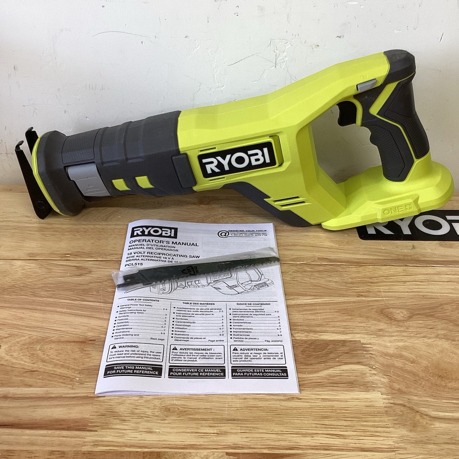 Ryobi PCL515B 18V Cordless Reciprocating Saw Tool Only