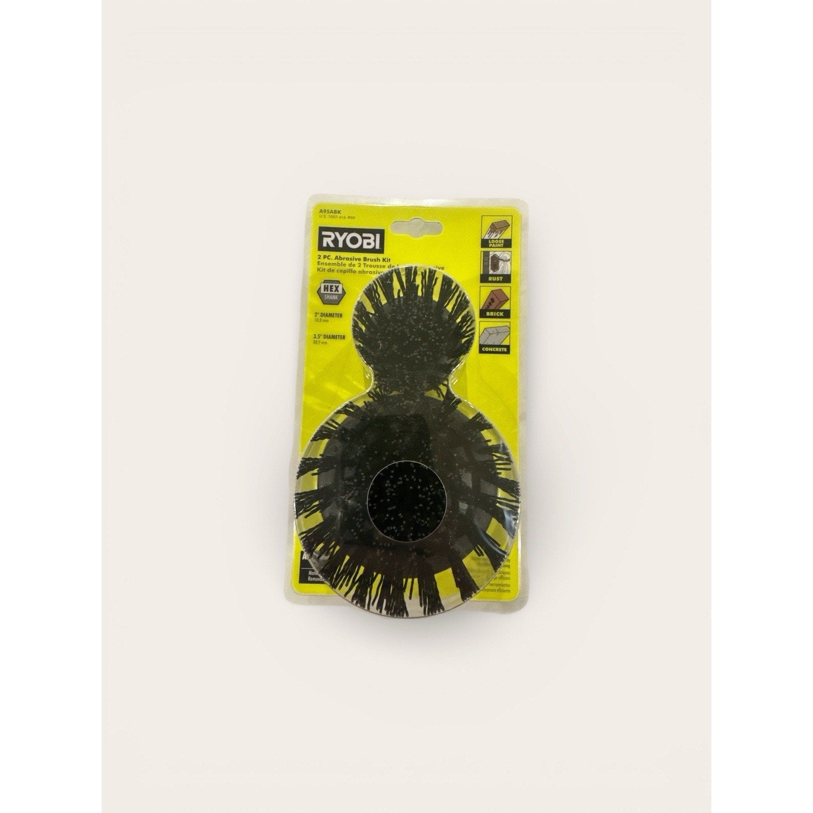 RYOBI 2 PC. ABRASIVE BRUSH KIT - Metal, Alloy Steel - Coarse Grit - 2 Count -