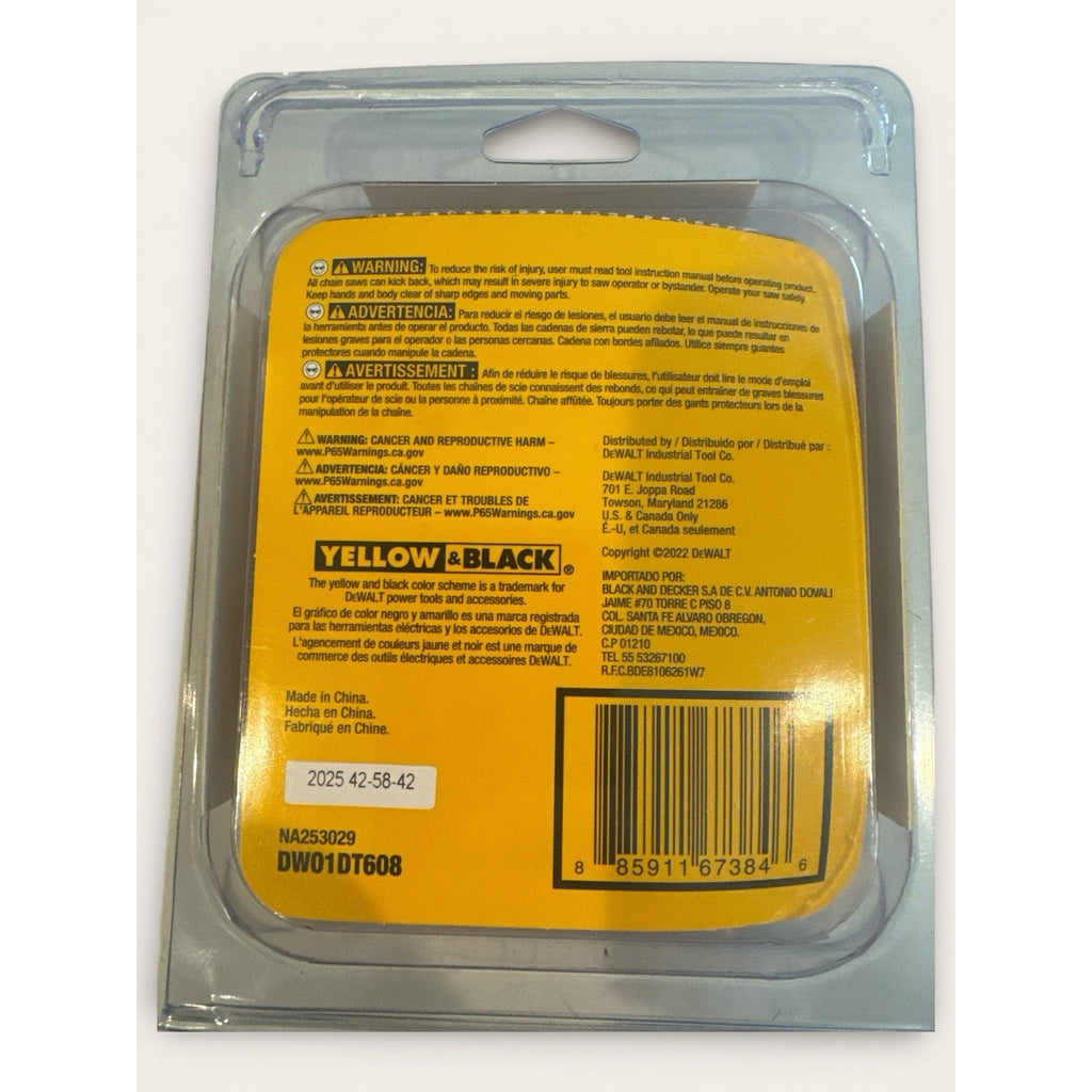 Dewalt DW01DT608 8" Saw Chain Fits Dewalt Pole Chainsaw DCPS620 34 Drive Links