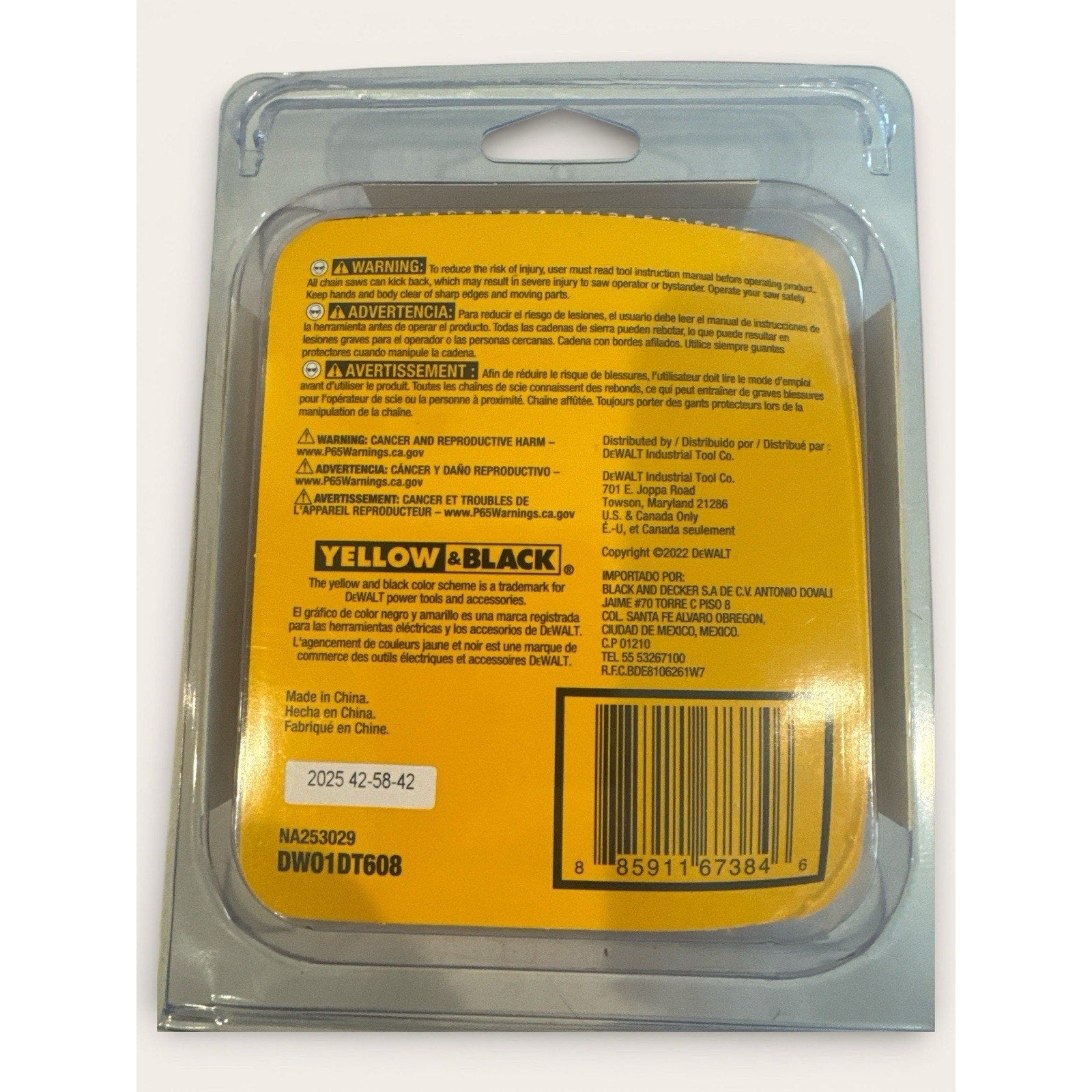 Dewalt DW01DT608 8" Saw Chain Fits Dewalt Pole Chainsaw DCPS620 34 Drive Links