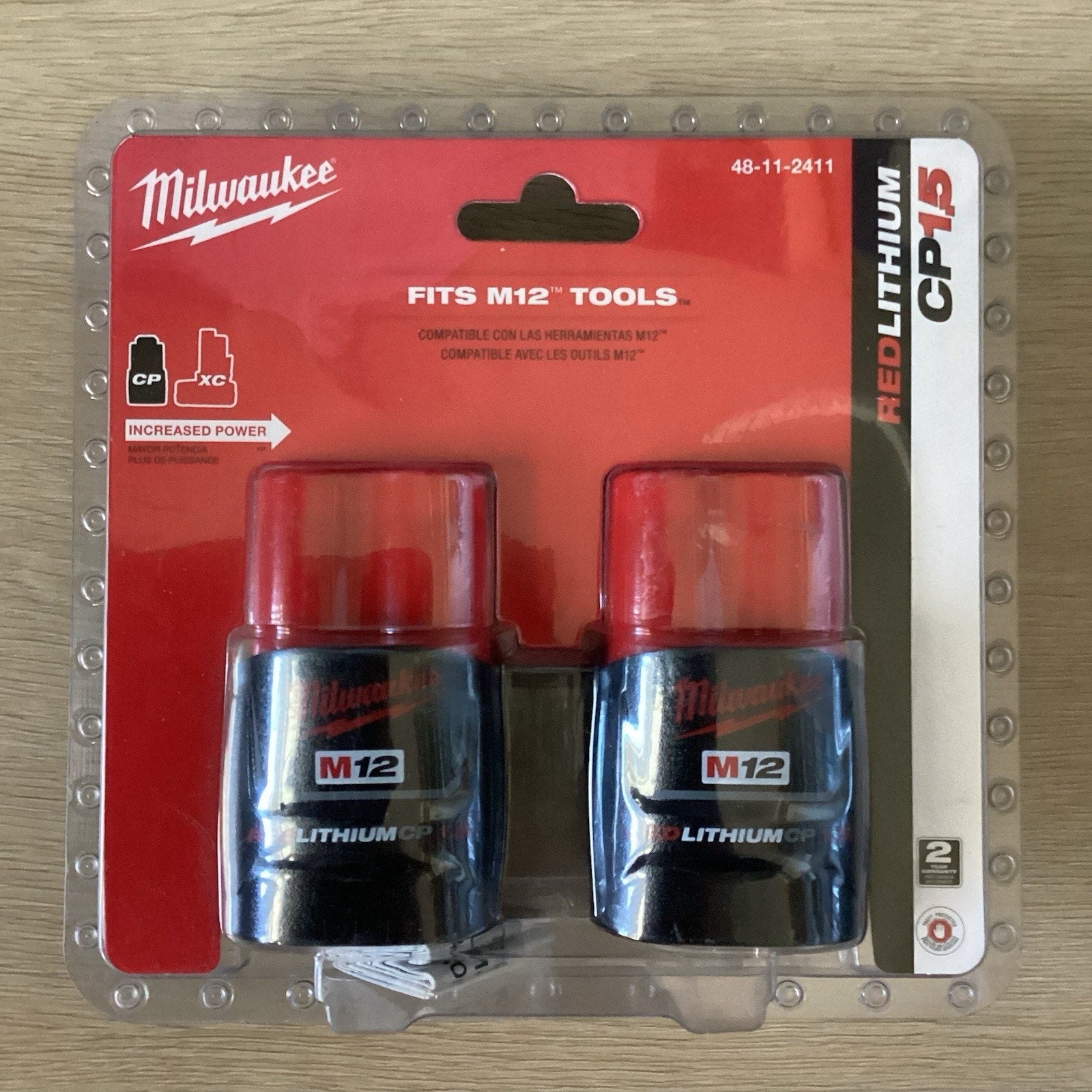 Milwaukee M12 12V 1.5Ah Red Lithium-Ion Battery (48-11-2411)
