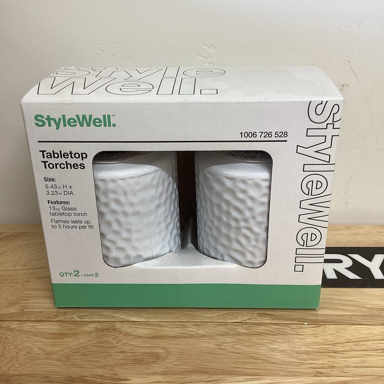 StyleWell. Tabletop Torches 13oz Glass 2 Qty