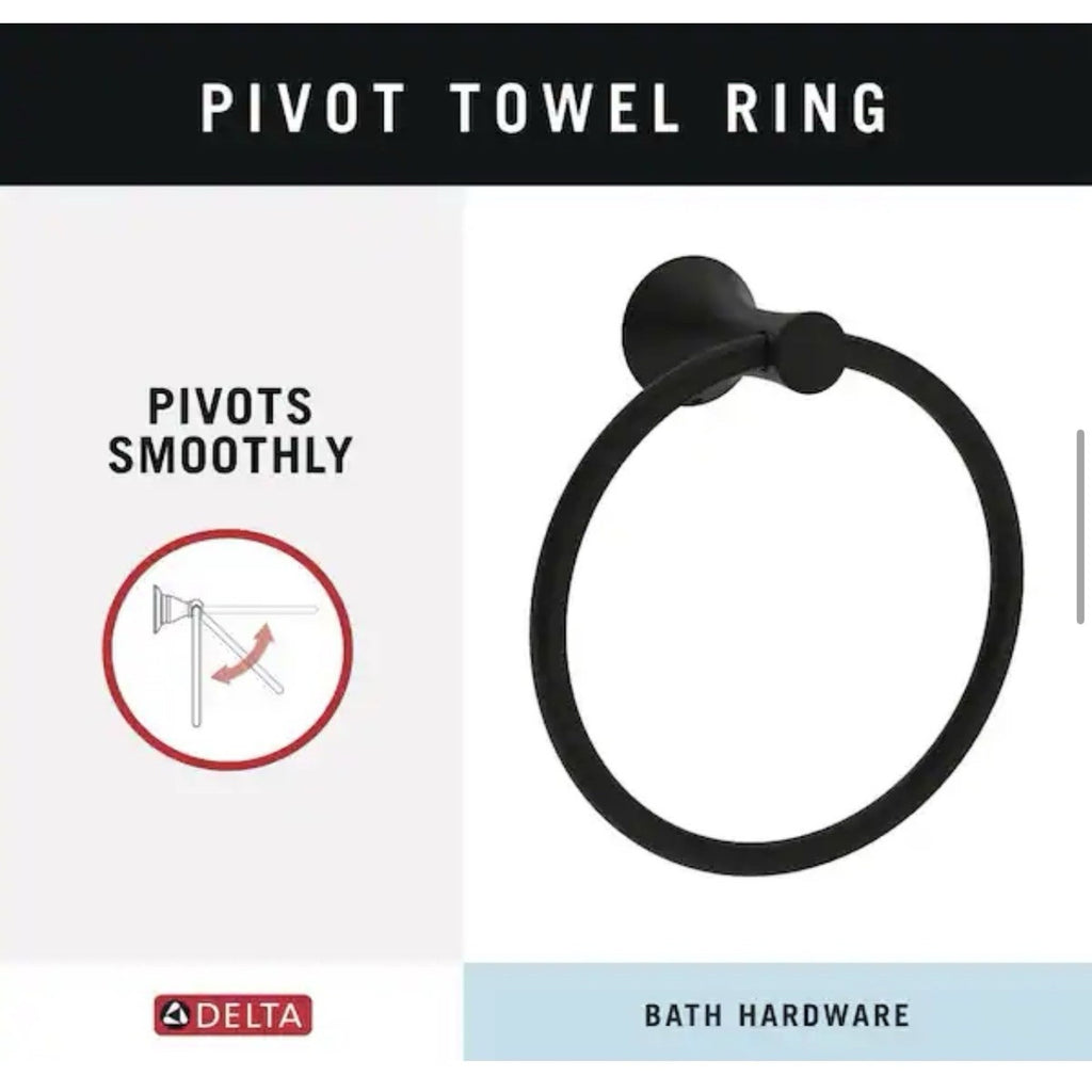 Delta Greydon Towel Ring in Matte Black GDN46-MB