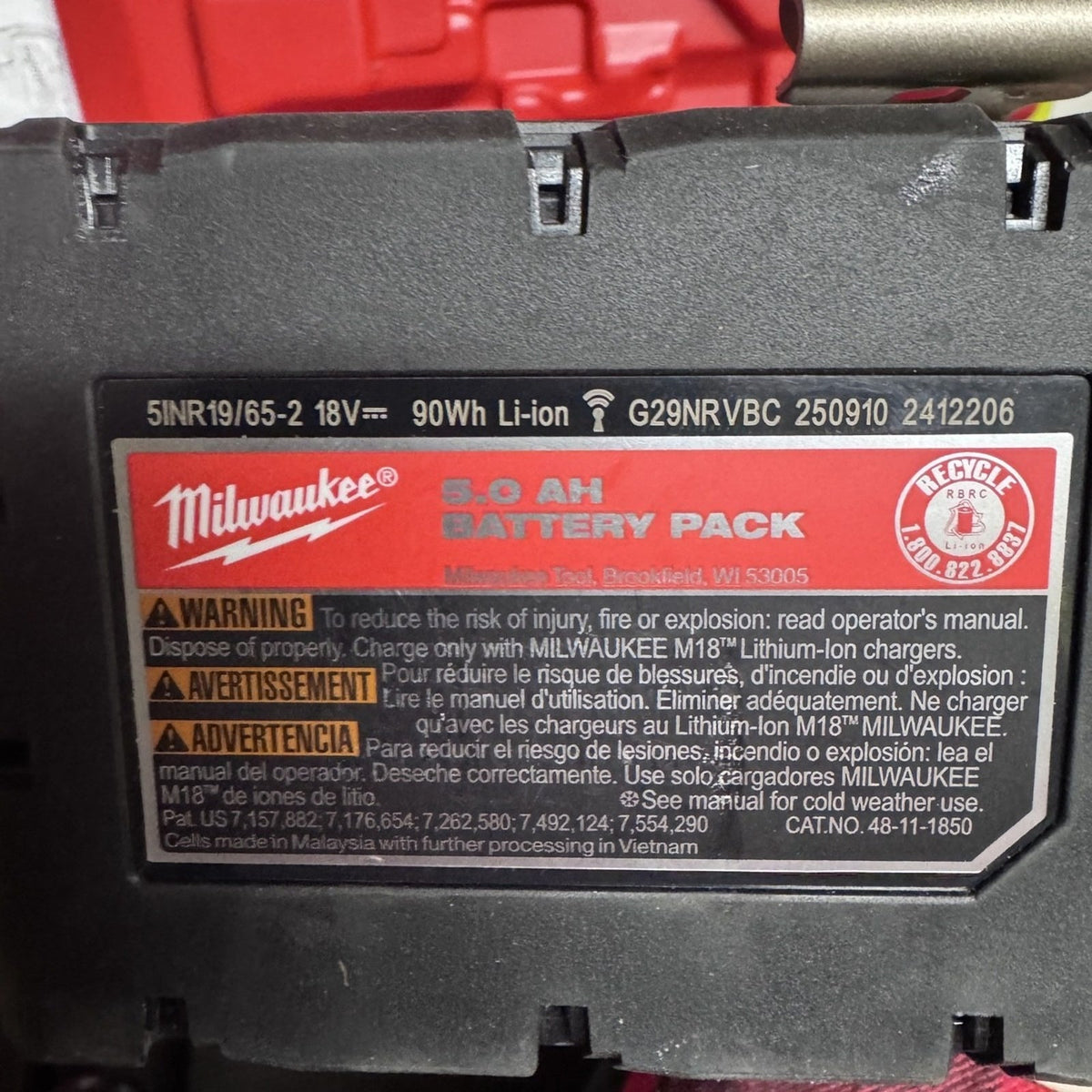 Milwaukee 3697-22 M18 FUEL Hammer Drill Impact Driver Kit 2x XC 5.0 Batteries