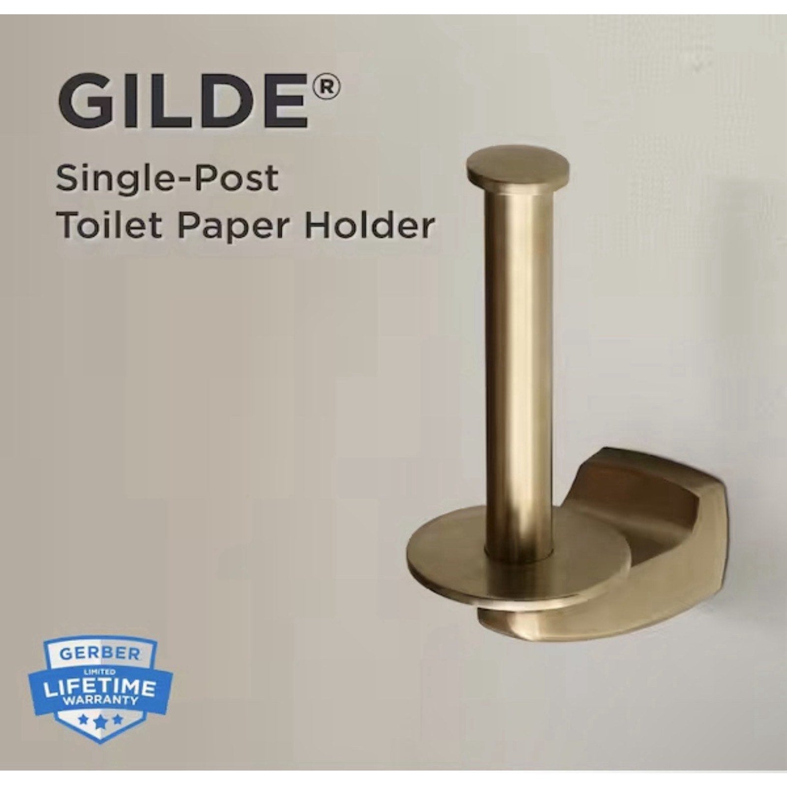 Gerber Gilde Wall-Mount Single Post Toilet Paper Holder