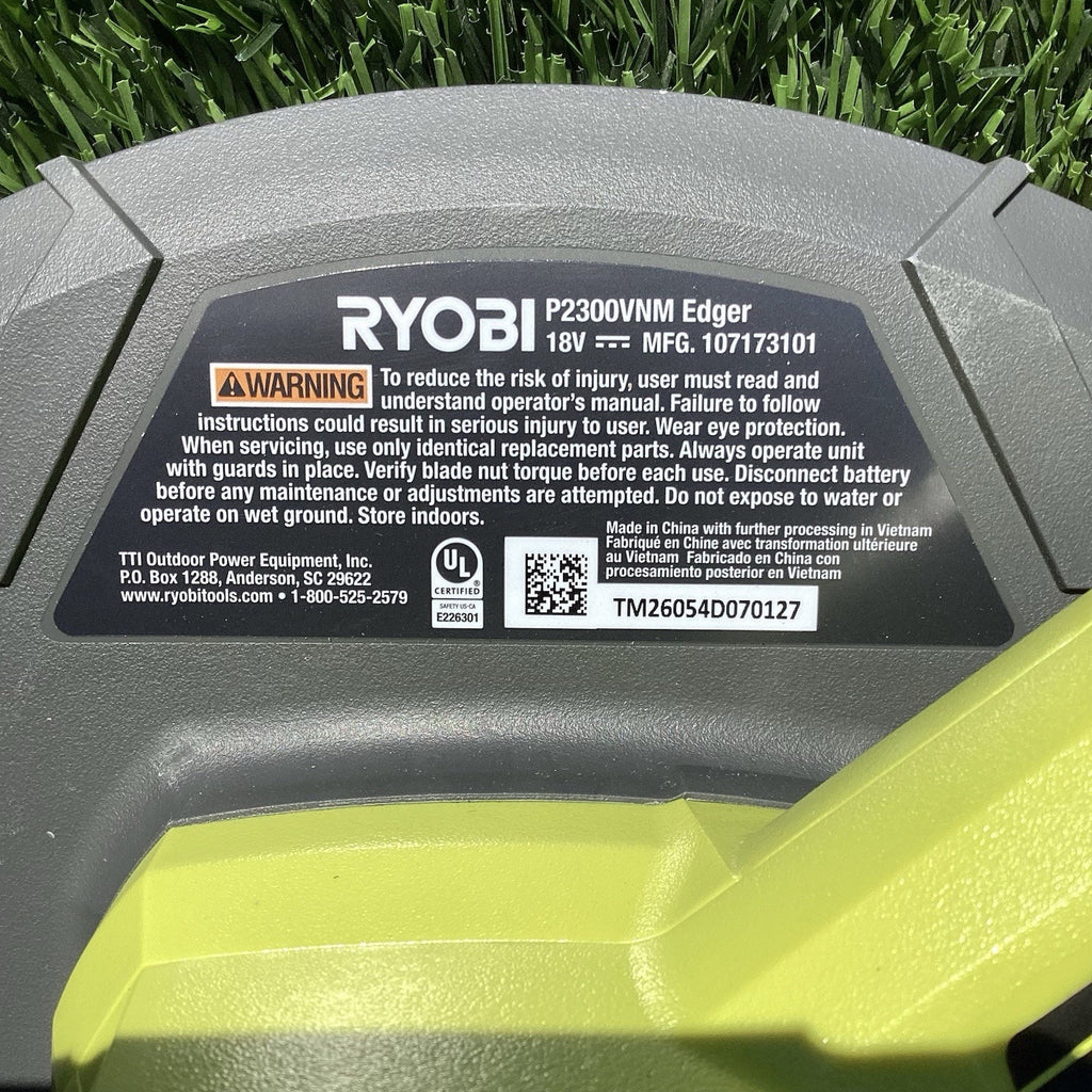Ryobi P2300A 18-Volt Lithium-Ion Cordless Edger Tool Only