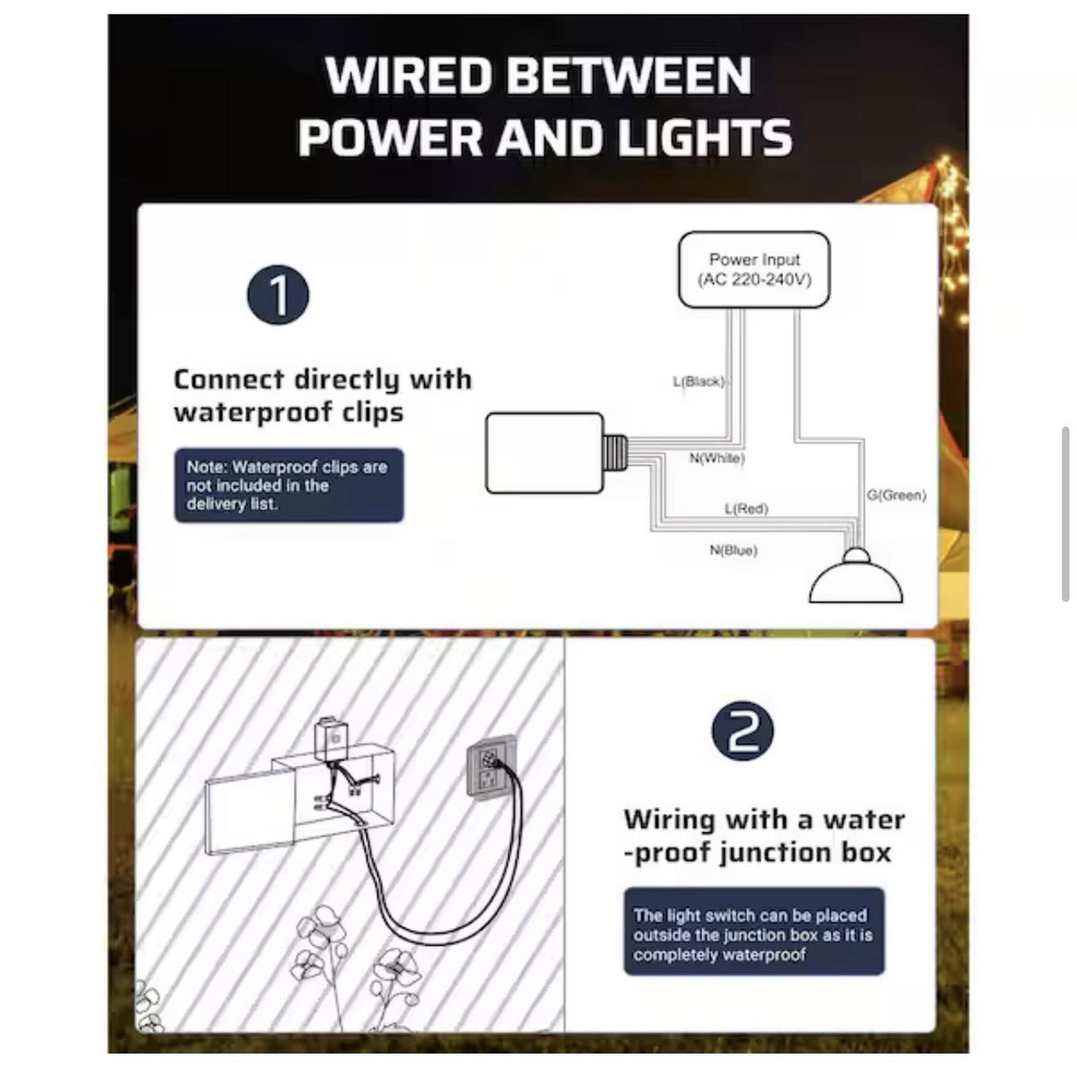 DEWENWILS Outdoor Wireless Remote Control Switch Kit HWLS11M NEW