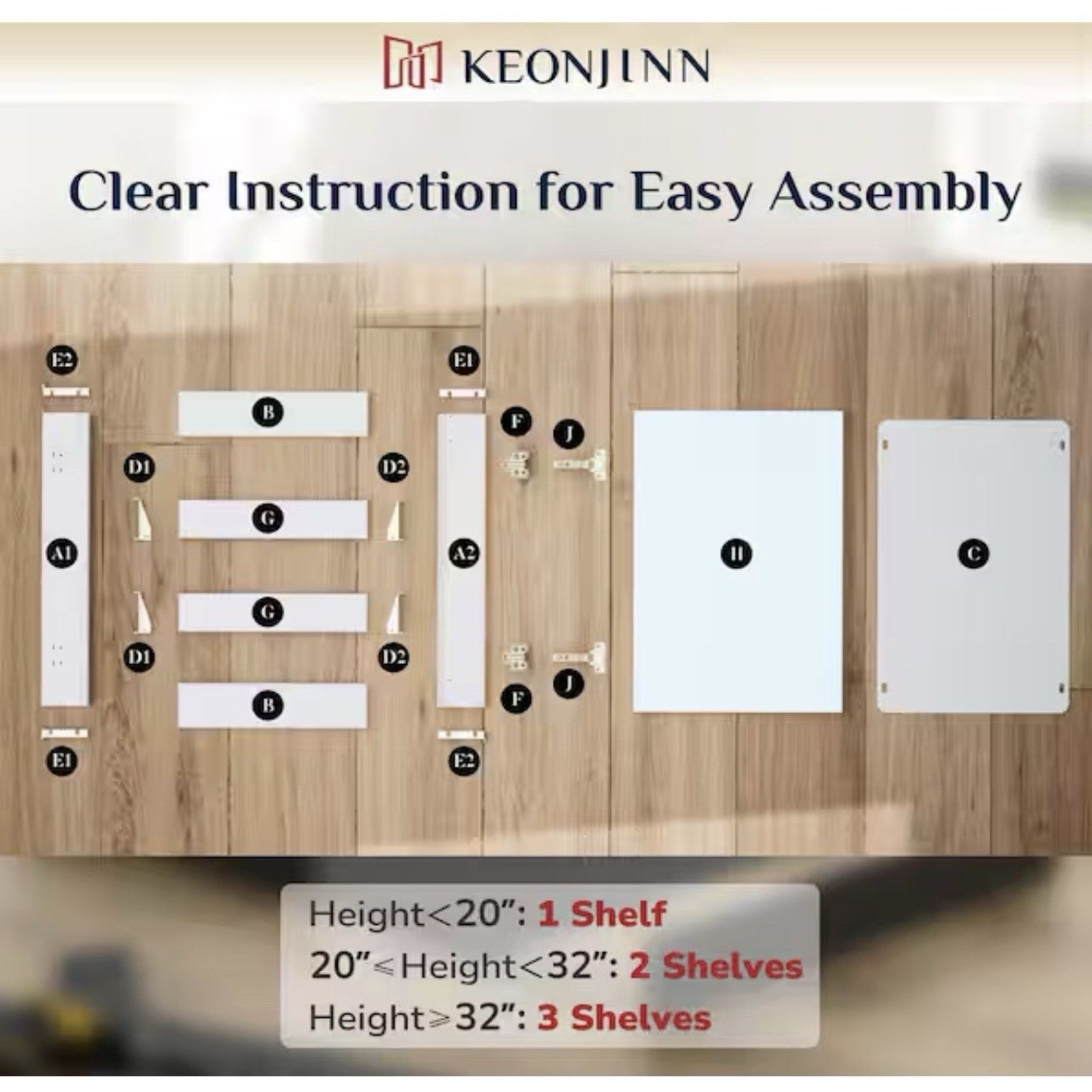 KeonJinn 16 in. W x 24 in. H Medicine Cabinet Rectangular Frameless