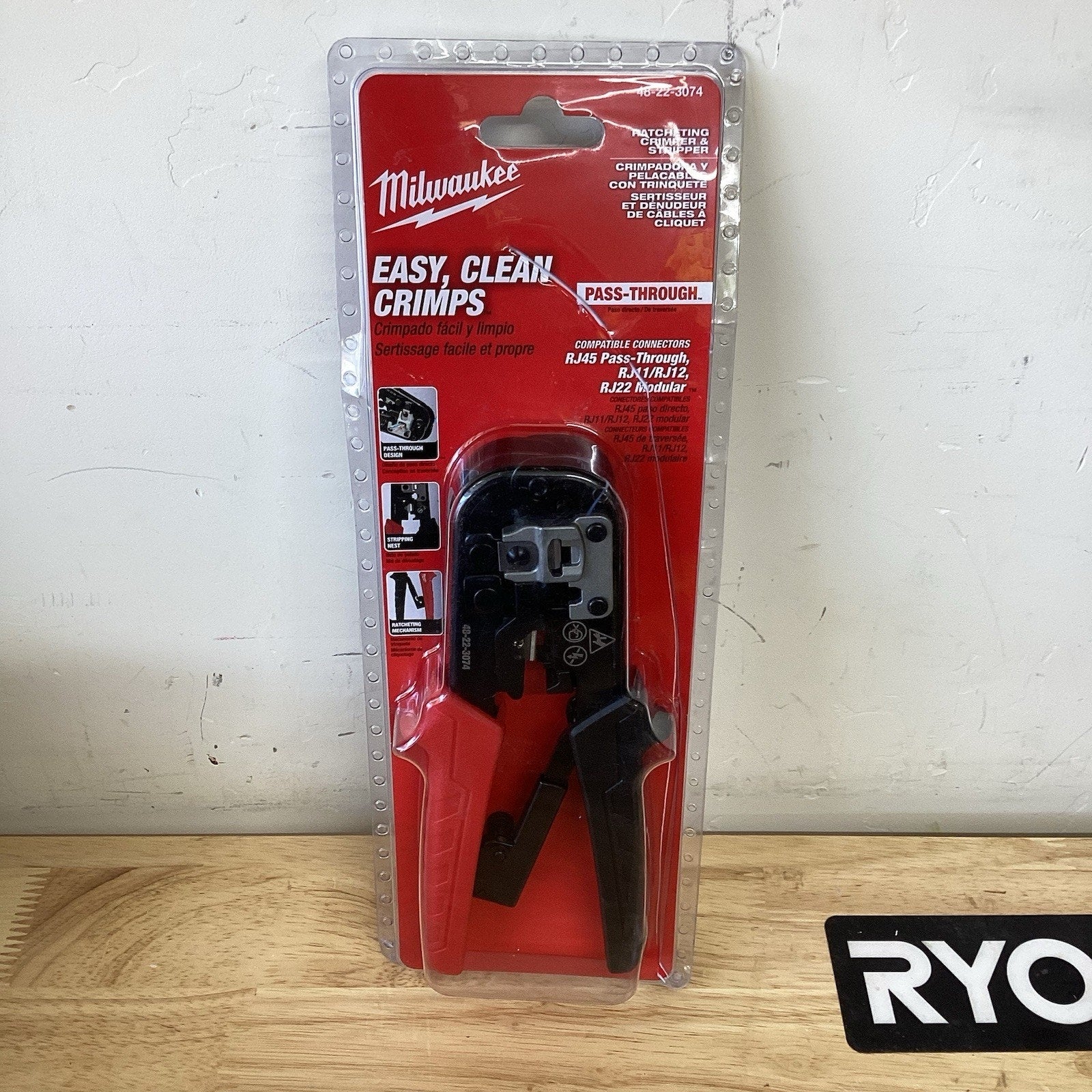 Milwaukee Tool 48-22-3074 Ratcheting Pass-Through Crimper & Wire Stripper