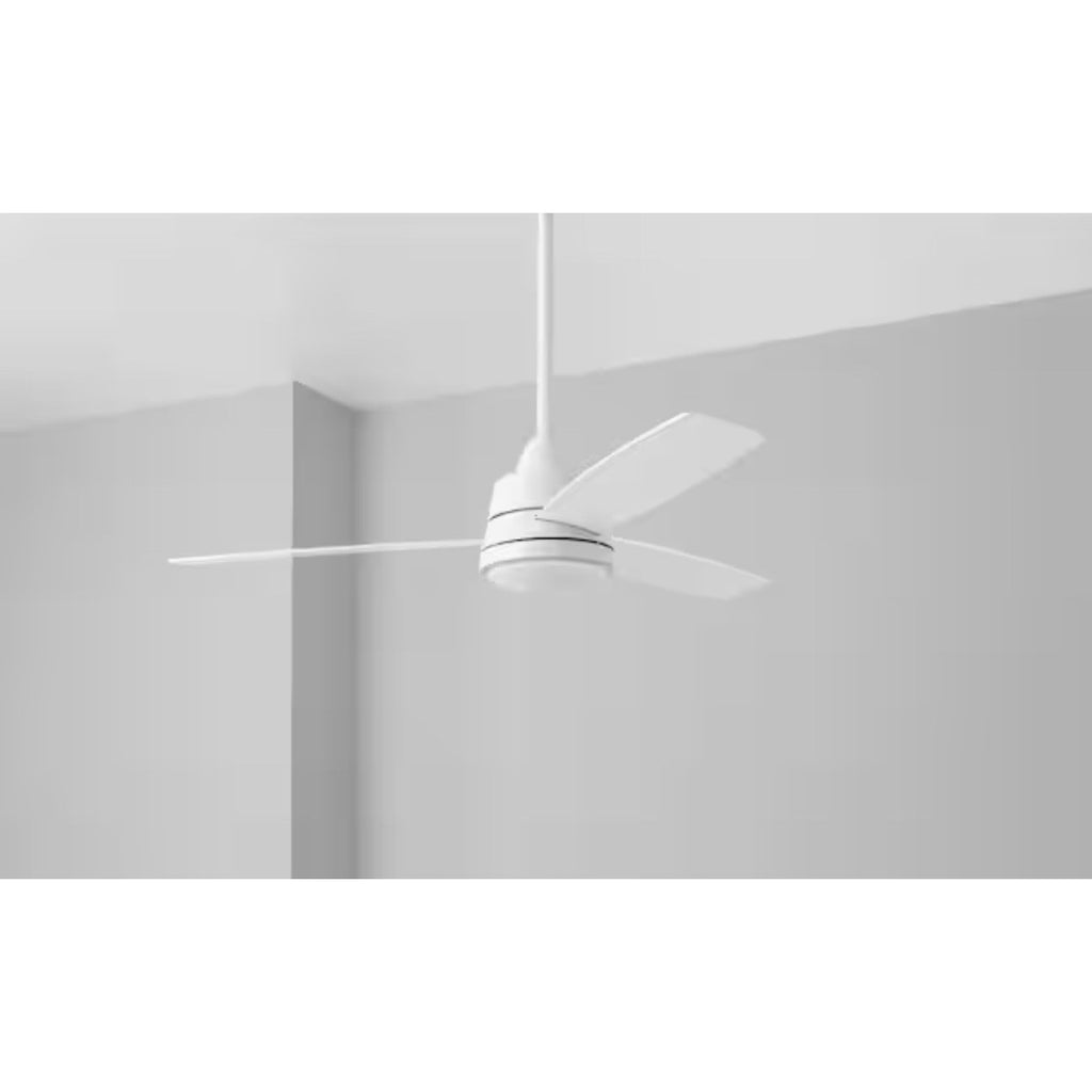 Hampton Bay Caprice 52 in Integrated LED Matte Ceiling Fan White with Remote