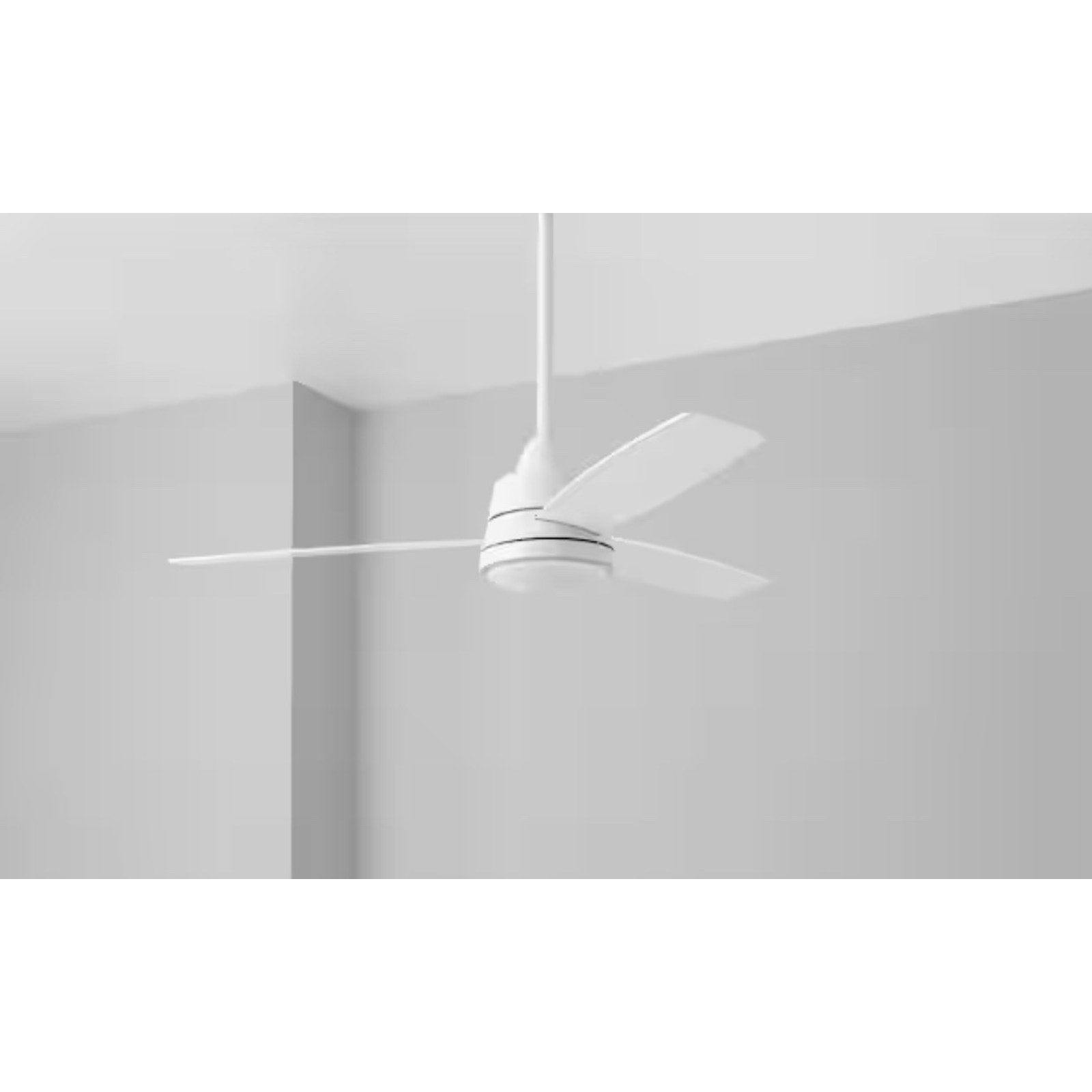 Hampton Bay Caprice 52 in Integrated LED Matte Ceiling Fan White with Remote