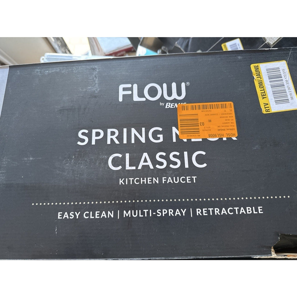 FLOW Spring Neck Kitchen Faucet Oil Rubbed Bronze Pull-Down - Open Box