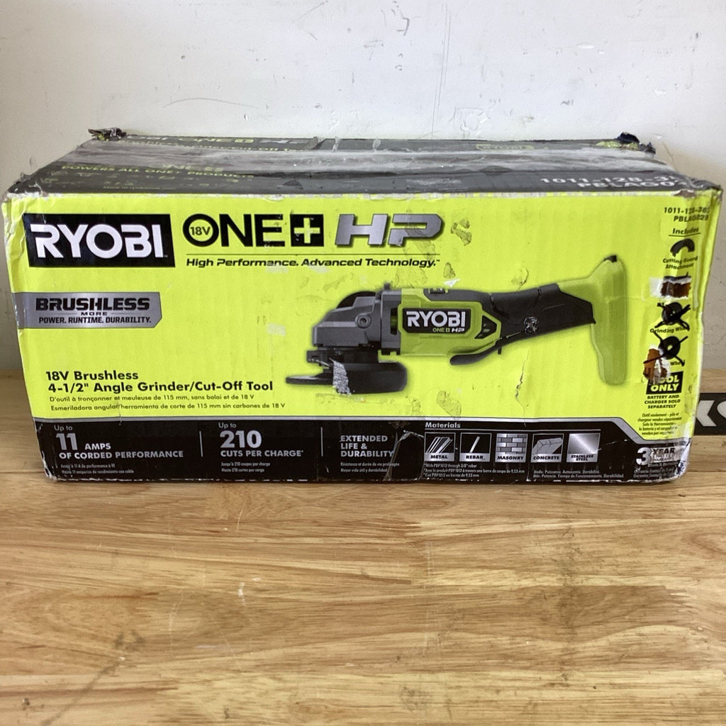 RYOBI ONE+ HP 18V Brushless Cordless 4-1/2 in. Angle Grinder (Tool Only)