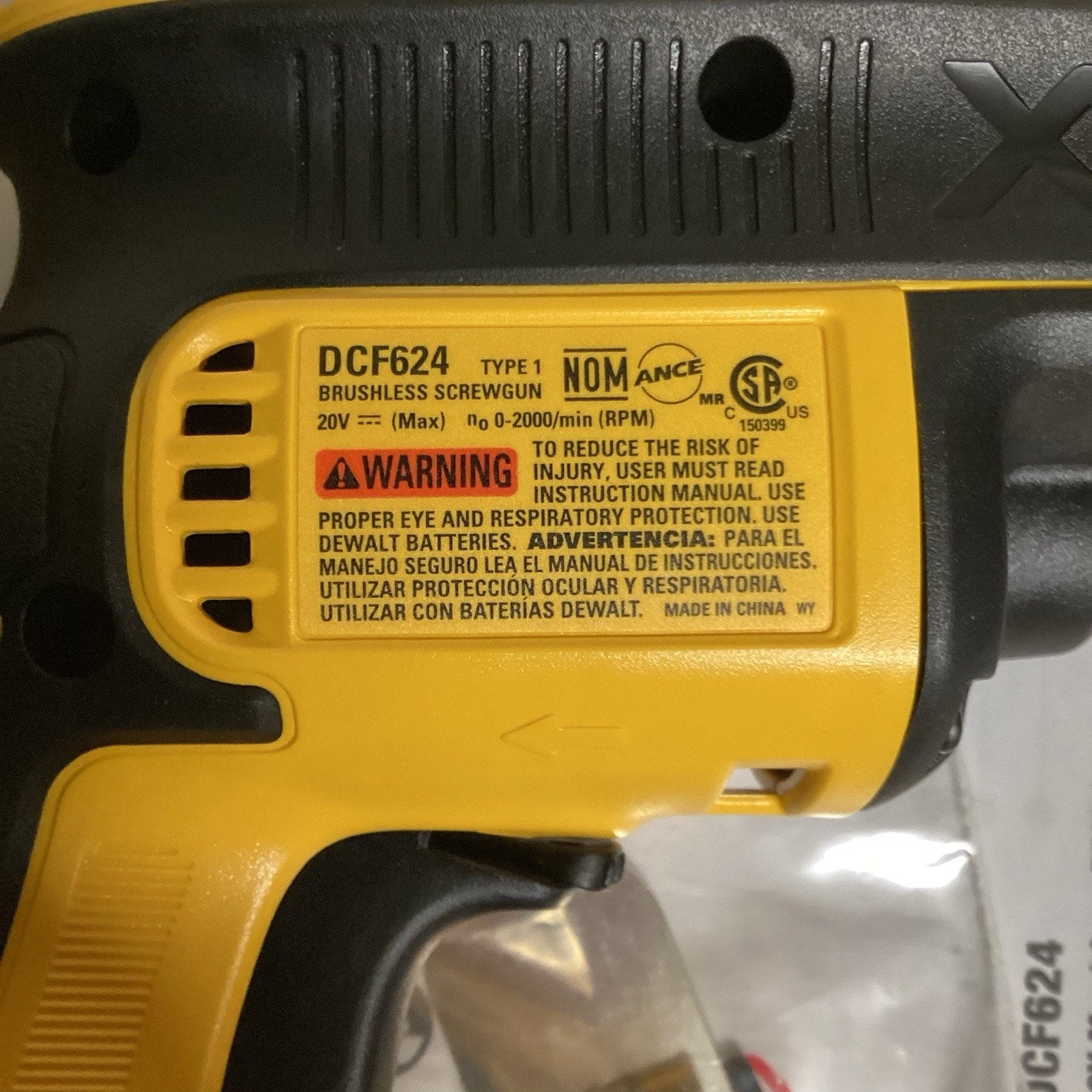 NEW OPEN BOX DEWALT DCF624B Screw Gun TOOL ONLY