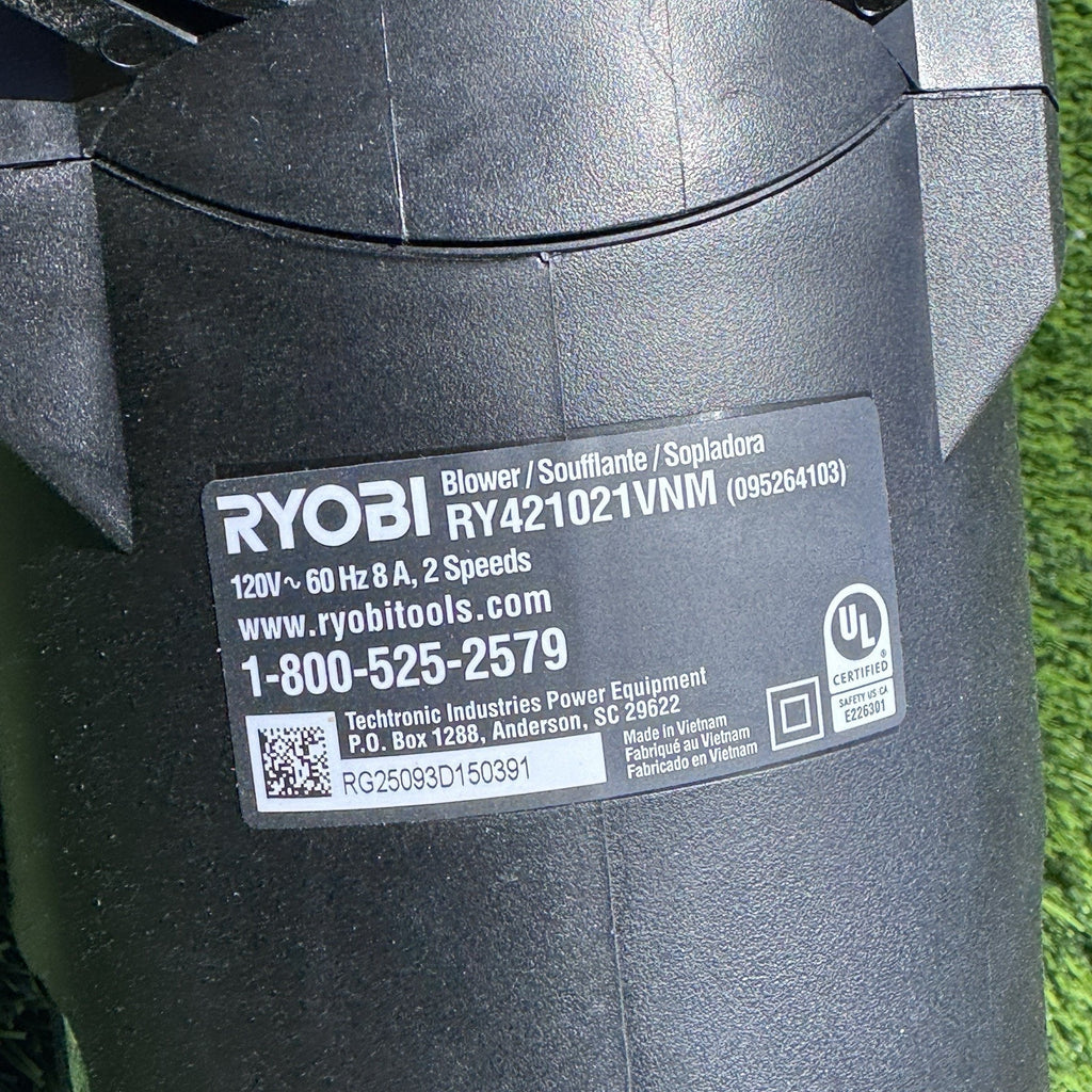 Ryobi 135 MPH 440 CFM 8 Amp Electric Jet Fan Blower