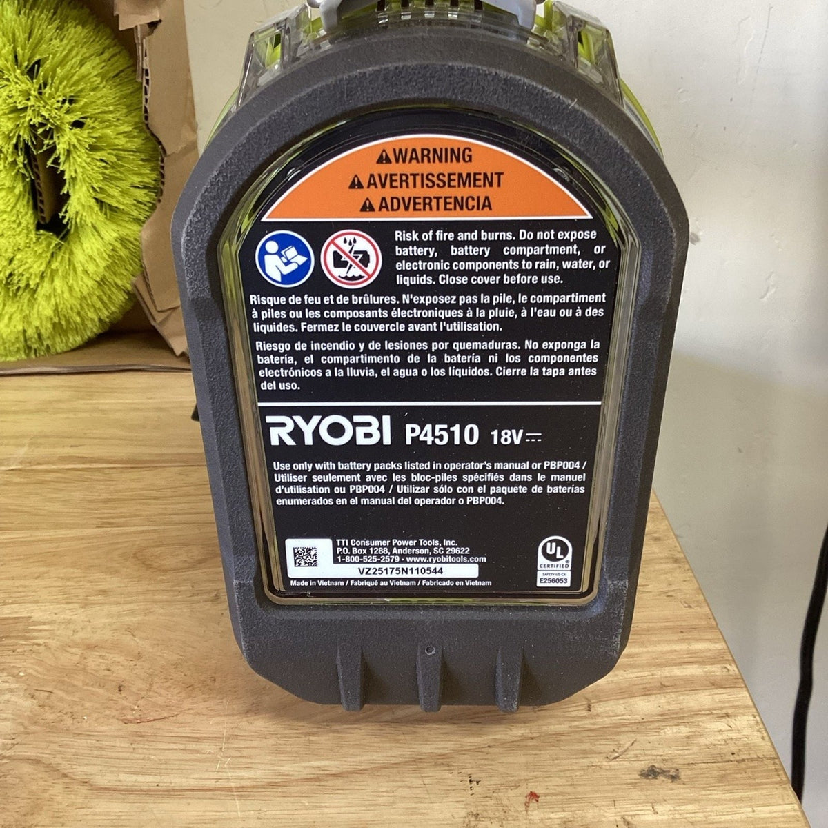 Ryobi P4510 18V ONE+ VORTEX Power Scrubber Tool Only - Open Box