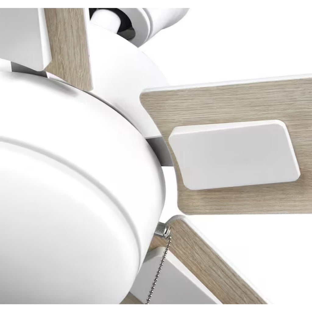 Hampton Bay 52 in Corwin Indoor/Outdoor Matte White LED Ceiling Fan w/ Light Kit