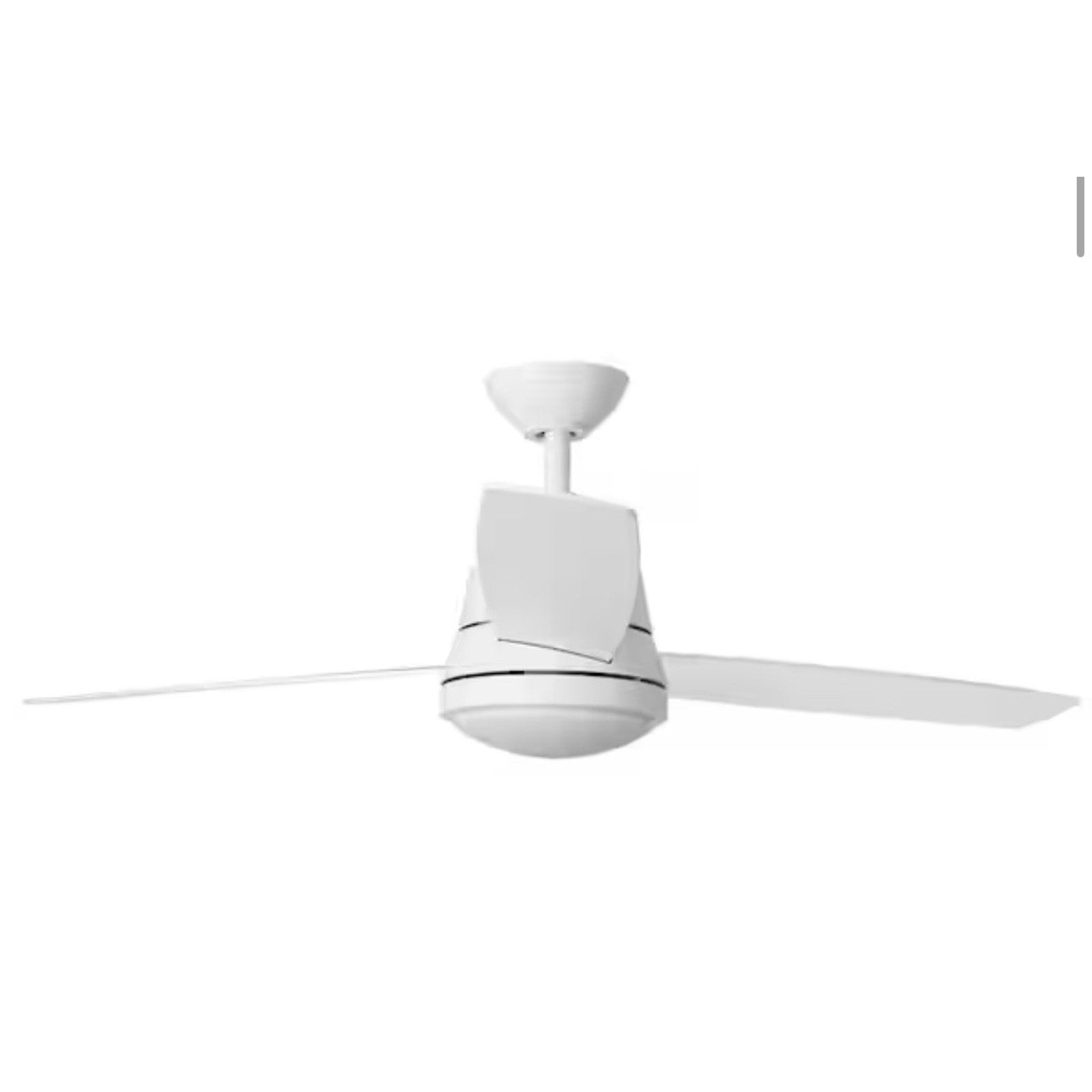 Hampton Bay Caprice 52 in Integrated LED Matte Ceiling Fan White with Remote